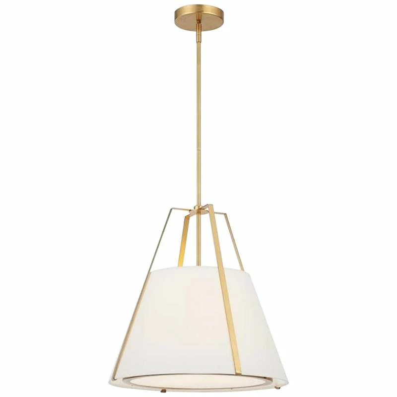 Crystorama Fulton 20" Wide Antique Gold Metal Pendant Light 4 Crystorama Fulton 20" Wide Antique Gold Metal Pendant Light - Image 2