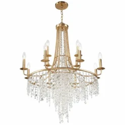 Crystorama Gabrielle 30" Wide 12-Light Antique Gold Crystal Chandelier -Outlet The Radiantix Store crystorama gabrielle 30 inch wide 12 light antique gold crystal chandelier 464e3views2