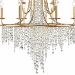 Crystorama Gabrielle 30" Wide 12-Light Antique Gold Crystal Chandelier -Outlet The Radiantix Store crystorama gabrielle 30 inch wide 12 light antique gold crystal chandelier 464e3views3