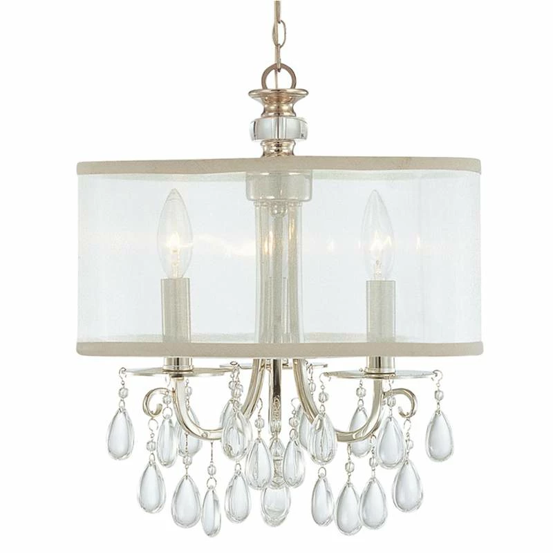 Crystorama Hampton Polished Chrome 14" Wide Mini Chandelier 5 Crystorama Hampton Polished Chrome 14" Wide Mini Chandelier - Image 3