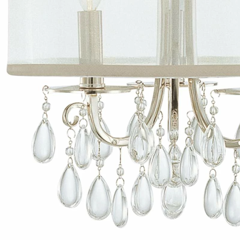 Crystorama Hampton Polished Chrome 14" Wide Mini Chandelier 6 Crystorama Hampton Polished Chrome 14" Wide Mini Chandelier - Image 4