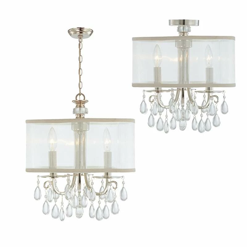 Crystorama Hampton Polished Chrome 14" Wide Mini Chandelier 8 Crystorama Hampton Polished Chrome 14" Wide Mini Chandelier - Image 6