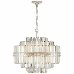 Crystorama Hayes 22" Wide 12-Light Nickel And Crystal Chandelier 11 Crystorama Hayes 22" Wide 12-Light Nickel And Crystal Chandelier -Outlet The Radiantix Store crystorama hayes 22 inch wide 12 light nickel and crystal chandelier 236r2