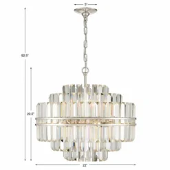 Crystorama Hayes 22" Wide 12-Light Nickel And Crystal Chandelier 15 Crystorama Hayes 22" Wide 12-Light Nickel And Crystal Chandelier -Outlet The Radiantix Store crystorama hayes 22 inch wide 12 light nickel and crystal chandelier 236r2views4