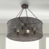 Crystorama Jasmine 25" Wide Bronze 6-Light Drum Chandelier -Outlet The Radiantix Store crystorama jasmine 25 inch wide bronze 6 light drum chandelier 83g54cropped