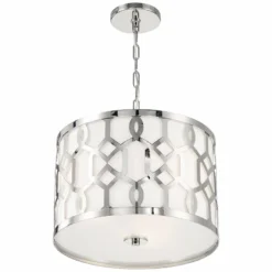 Crystorama Jennings 18 1/4"W Polished Nickel Pendant Light -Outlet The Radiantix Store crystorama jennings 18 and one quarter inchw polished nickel pendant light 6r229views3