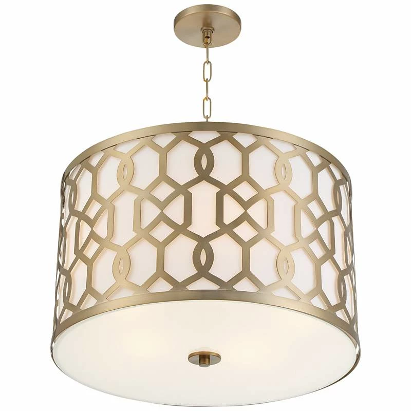 Crystorama Jennings 24 1/4"W Aged Brass 5-Light Pendant 8 Crystorama Jennings 24 1/4"W Aged Brass 5-Light Pendant - Image 6