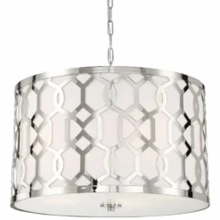 Crystorama Jennings 24 1/4"W Nickel 5-Light Pendant 10 Crystorama Jennings 24 1/4"W Nickel 5-Light Pendant -Outlet The Radiantix Store crystorama jennings 24 and one quarter inchw nickel 5 light pendant 6r236