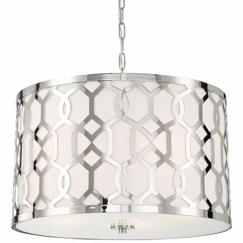 Crystorama Jennings 24 1/4"W Nickel 5-Light Pendant 5 Crystorama Jennings 24 1/4"W Nickel 5-Light Pendant - Image 3