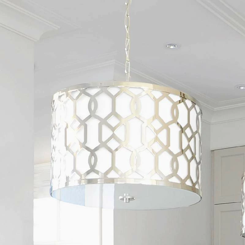 Crystorama Jennings 24 1/4"W Nickel 5-Light Pendant 4 Crystorama Jennings 24 1/4"W Nickel 5-Light Pendant - Image 2