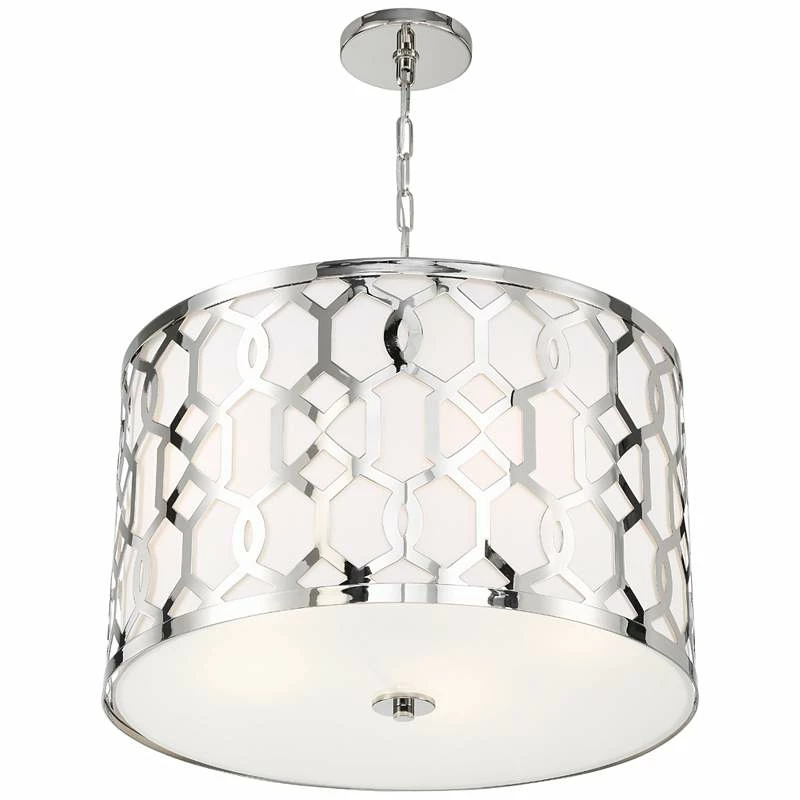 Crystorama Jennings 24 1/4"W Nickel 5-Light Pendant 8 Crystorama Jennings 24 1/4"W Nickel 5-Light Pendant - Image 6