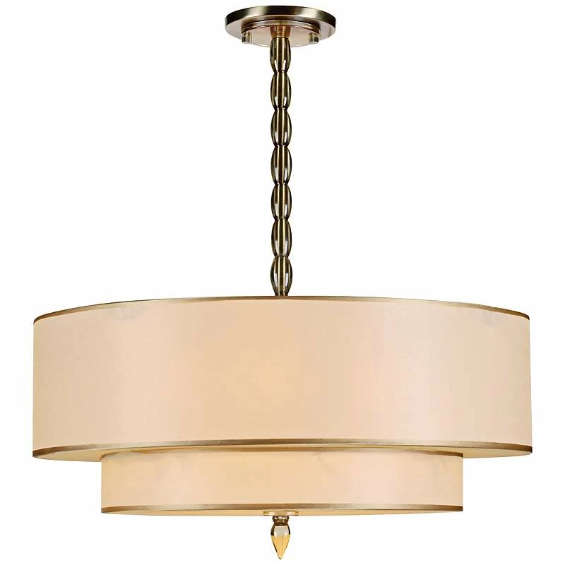 Crystorama Luxo Collection Brass 26" Wide Pendant Light 4 Crystorama Luxo Collection Brass 26" Wide Pendant Light - Image 2