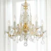 Crystorama Maria Theresa 20" Wide 5-Light Gold Chandelier