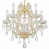 Crystorama Maria Theresa 20"W Gold 6-Light Crystal Chandelier -Outlet The Radiantix Store crystorama maria theresa 20 inchw gold 6 light crystal chandelier 957e1
