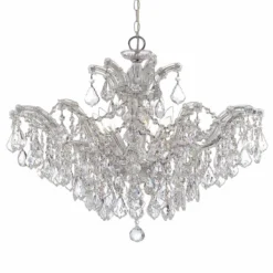 Crystorama Maria Theresa 27"W Chrome 6-Light Crystal Chandelier