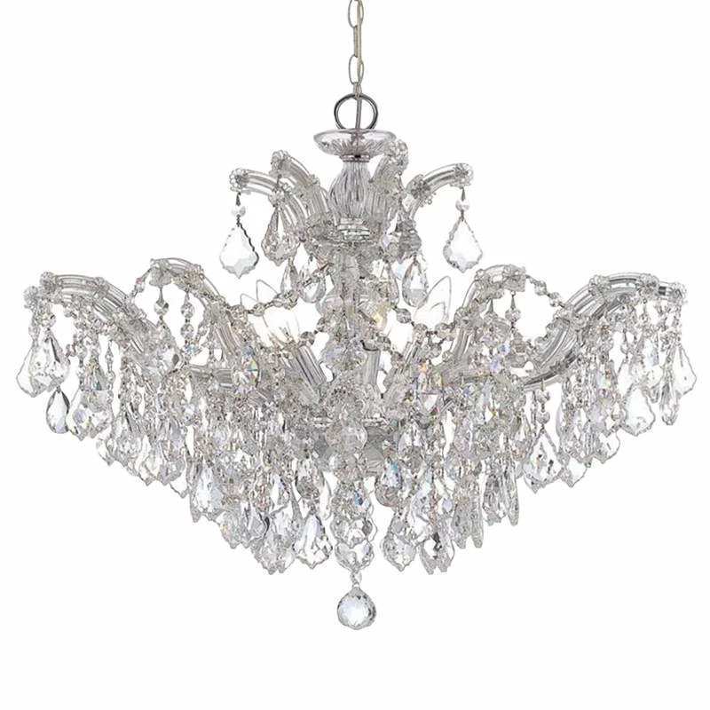 Crystorama Maria Theresa 27"W Chrome 6-Light Crystal Chandelier 3 Crystorama Maria Theresa 27"W Chrome 6-Light Crystal Chandelier
