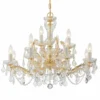 Crystorama Maria Theresa 29"W Gold 12-Light Crystal Chandelier -Outlet The Radiantix Store crystorama maria theresa 29 inchw gold 12 light crystal chandelier 007f1