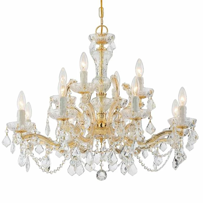 Crystorama Maria Theresa 29"W Gold 12-Light Crystal Chandelier 3 Crystorama Maria Theresa 29"W Gold 12-Light Crystal Chandelier