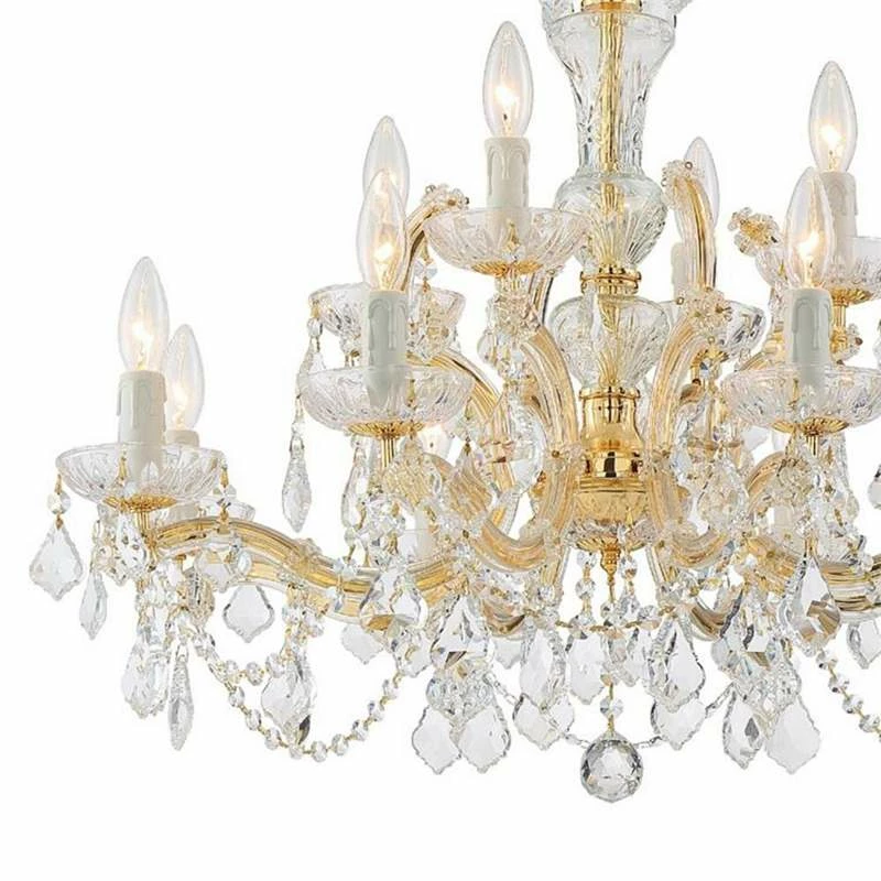 Crystorama Maria Theresa 29"W Gold 12-Light Crystal Chandelier 4 Crystorama Maria Theresa 29"W Gold 12-Light Crystal Chandelier - Image 2