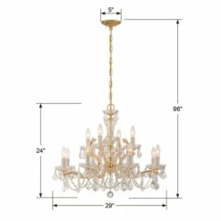 Crystorama Maria Theresa 29"W Gold 12-Light Crystal Chandelier 9 Crystorama Maria Theresa 29"W Gold 12-Light Crystal Chandelier -Outlet The Radiantix Store crystorama maria theresa 29 inchw gold 12 light crystal chandelier 007f1views3