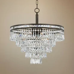 Crystorama Mercer 20"W English Bronze And Crystal Chandelier