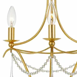 Crystorama Metro 15 1/2"W 3-Light Antique Gold Chandelier -Outlet The Radiantix Store crystorama metro 15 and one half inchw 3 light antique gold chandelier 71x72views2