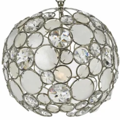 Crystorama Palla 13" Wide Antique Silver Orb Pendant Light 10 Crystorama Palla 13" Wide Antique Silver Orb Pendant Light -Outlet The Radiantix Store crystorama palla 13 inch wide antique silver orb pendant light v2030views2