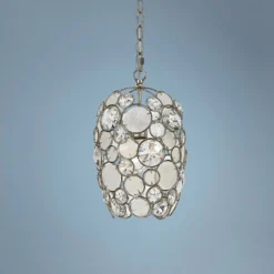 Crystorama Palla 8 1/2" Wide Antique Silver Mini Pendant