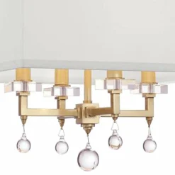 Crystorama Paxton 16" Wide Antique Gold 4-Light Chandelier -Outlet The Radiantix Store crystorama paxton 16 inch wide antique gold 4 light chandelier 71y17views1