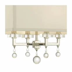 Crystorama Paxton 16"W Polished Nickel 4-Light Chandelier -Outlet The Radiantix Store crystorama paxton 16 inchw polished nickel 4 light chandelier 40m60views2