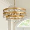 Crystorama Perla 26"W Antique Gold And Crystal Chandelier -Outlet The Radiantix Store crystorama perla 26 inchw antique gold and crystal chandelier 40k70cropped
