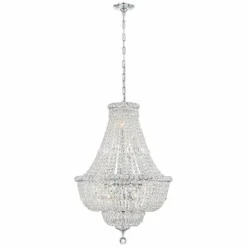 Crystorama Rosyln 22"W Polished Chrome Crystal Chandelier