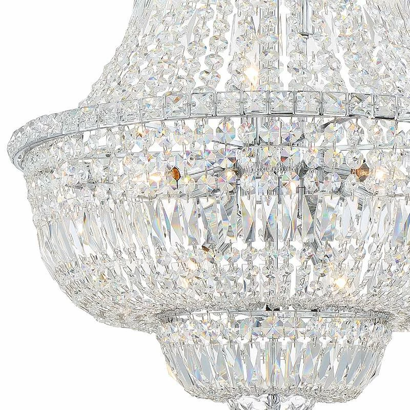 Crystorama Rosyln 22"W Polished Chrome Crystal Chandelier 4 Crystorama Rosyln 22"W Polished Chrome Crystal Chandelier - Image 2