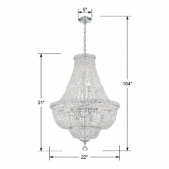 Crystorama Rosyln 22"W Polished Chrome Crystal Chandelier 9 Crystorama Rosyln 22"W Polished Chrome Crystal Chandelier -Outlet The Radiantix Store crystorama rosyln 22 inchw polished chrome crystal chandelier 83f82views3