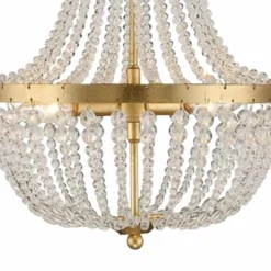 Crystorama Rylee 14" Wide Antique Gold And Glass Chandelier -Outlet The Radiantix Store crystorama rylee 14 inch wide antique gold and glass chandelier 99w99views1