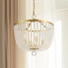 Crystorama Rylee 16 1/2" Wide Antique Gold And Glass Chandelier