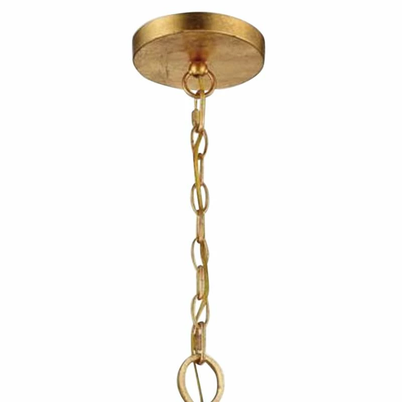 Crystorama Rylee 16 1/2" Wide Antique Gold And Glass Chandelier 7 Crystorama Rylee 16 1/2" Wide Antique Gold And Glass Chandelier - Image 5