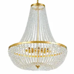 Crystorama Rylee 24 3/4" Wide Antique Gold 8-Light Crystal Chandelier