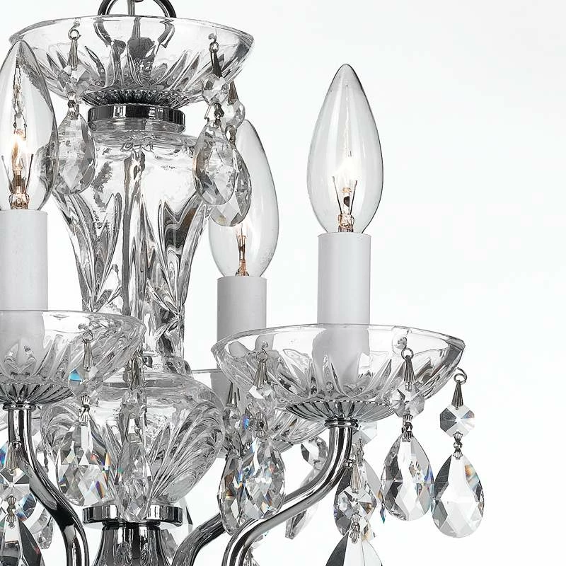 Crystorama Traditional Crystal 11"W Chrome Mini Chandelier 5 Crystorama Traditional Crystal 11"W Chrome Mini Chandelier - Image 3