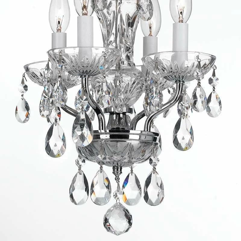 Crystorama Traditional Crystal 11"W Chrome Mini Chandelier 6 Crystorama Traditional Crystal 11"W Chrome Mini Chandelier - Image 4