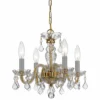 Crystorama Traditional Crystal 15"W Brass Crystal Mini Chandelier -Outlet The Radiantix Store crystorama traditional crystal 15 inchw brass crystal mini chandelier 98d88