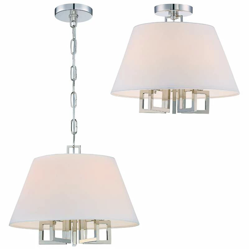 Crystorama Westwood 16" Wide Polished Nickel Chandelier 9 Crystorama Westwood 16" Wide Polished Nickel Chandelier - Image 7