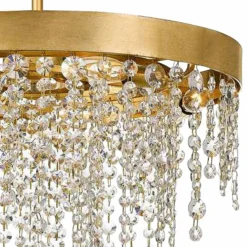 Crystorama Winham 20"W Antique Gold And Crystal Chandelier -Outlet The Radiantix Store crystorama winham 20 inchw antique gold and crystal chandelier 71y39views1