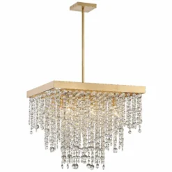 Crystorama Winham 22"W Antique Gold Crystal Pendant Light
