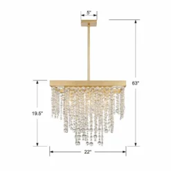 Crystorama Winham 22"W Antique Gold Crystal Pendant Light 8 Crystorama Winham 22"W Antique Gold Crystal Pendant Light -Outlet The Radiantix Store crystorama winham 22 inchw antique gold crystal pendant light 83f48views2