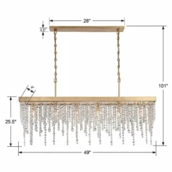 Crystorama Winham 49" Wide Gold 6-Light Island Pendant Light -Outlet The Radiantix Store crystorama winham 49 inch wide gold 6 light island pendant light 83f47views3