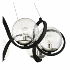 Maxim Curlicue 35" Wide Black And Polished Nickel 8-Light Modern Pendant -Outlet The Radiantix Store curlicue 35 inch wide black and polished nickel 8 light modern pendant 45f30views1