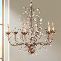 Currey And Company 27" Wide Crystal Chandelier