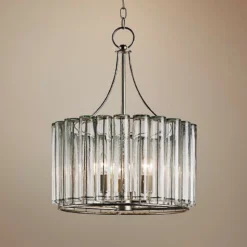 Currey And Company Bevilaqua 18" Wide Silver Chandelier