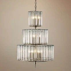 Currey And Company Bevilaqua 43" High Silver Chandelier